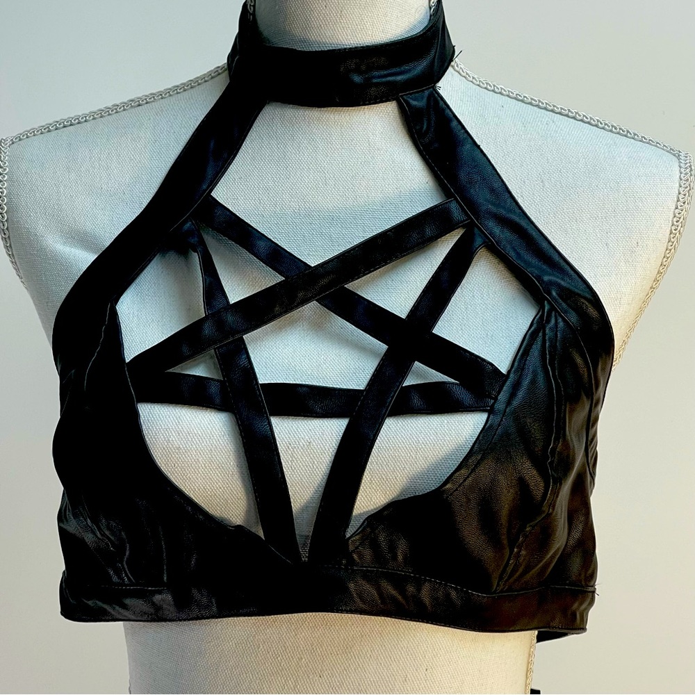 Killstar Speed Demon pentagram halter bralette